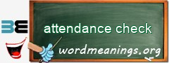WordMeaning blackboard for attendance check